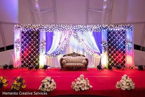 Checkered Wedding Stage